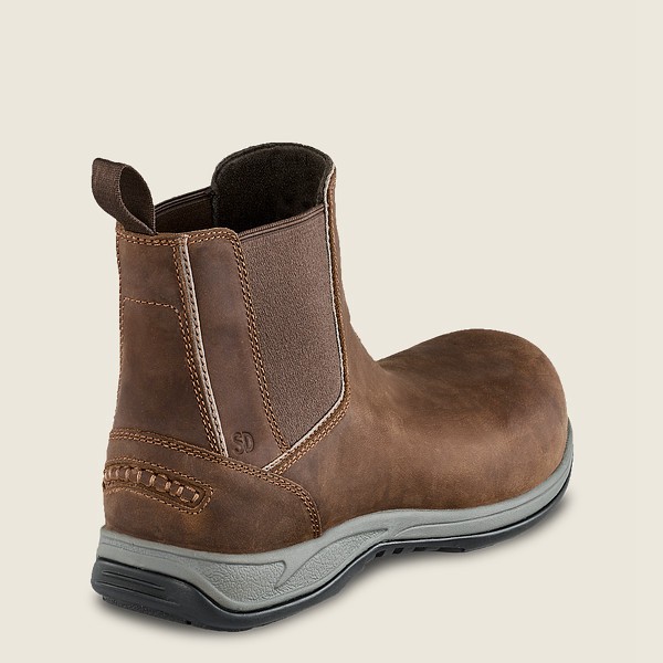 Red Wing Safety Boots Brown - Mens Comfortpro - 6-inch Toe Romeo - 6951-IYNMC